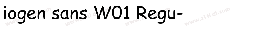 iogen sans W01 Regu字体转换